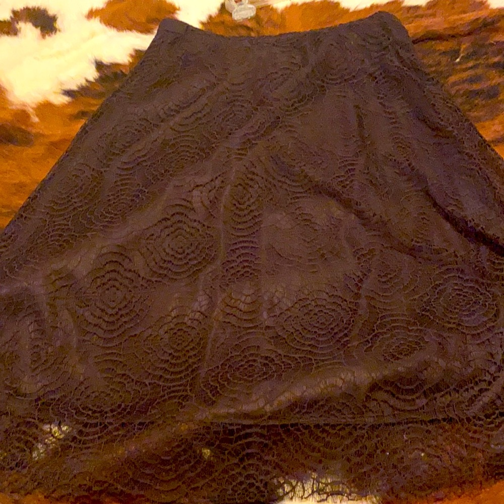 Brown mid length skirt